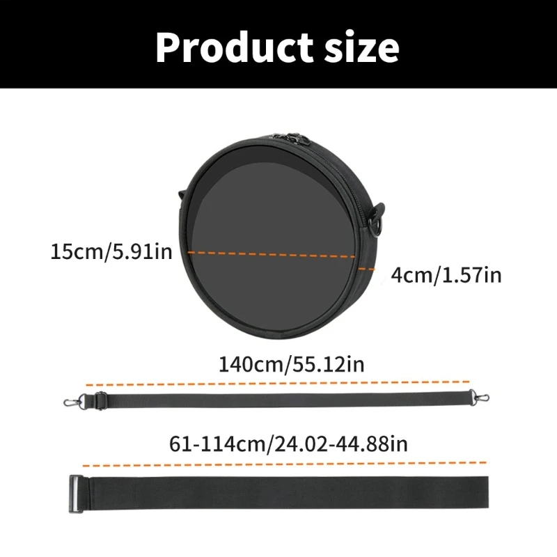 حقيبة سفر لمشغل الأقراص المضغوطة مع مادة TPU سهلة اللمس وحزام قابل للتعديل