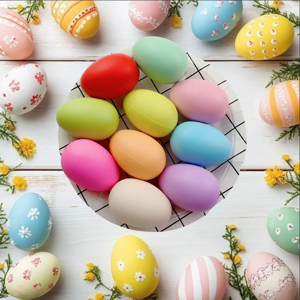 

Пасхальные яйца, пластиковые поддельные яйца, сделай сам, под покраску, пасхальные яйца для поделок, пасхальные охотники, наполнители корзин, пасхальный подарок и вечеринка