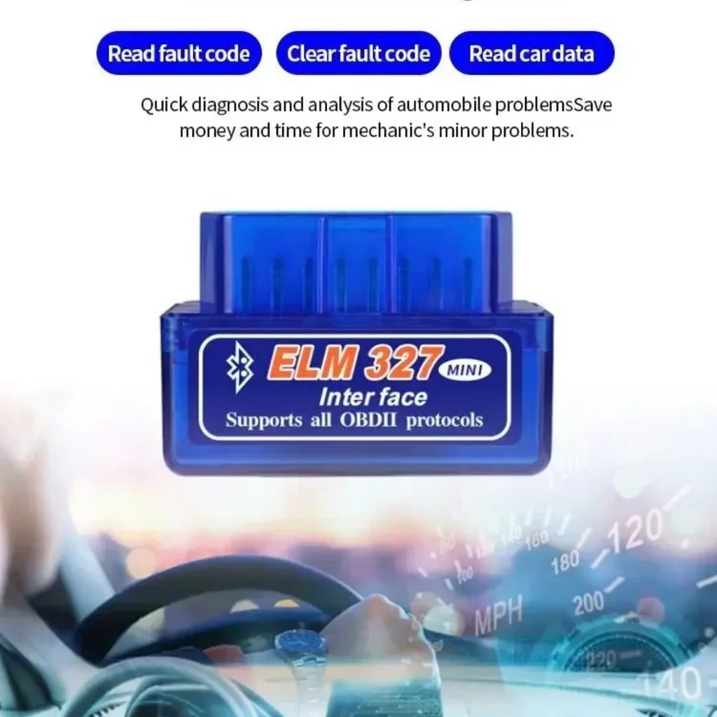 

Суперминиатюрный диагностический сканер ELM327 для автомобилей - считыватель кодов OBDII, Bluetooth V1.5, диагностический инструмент