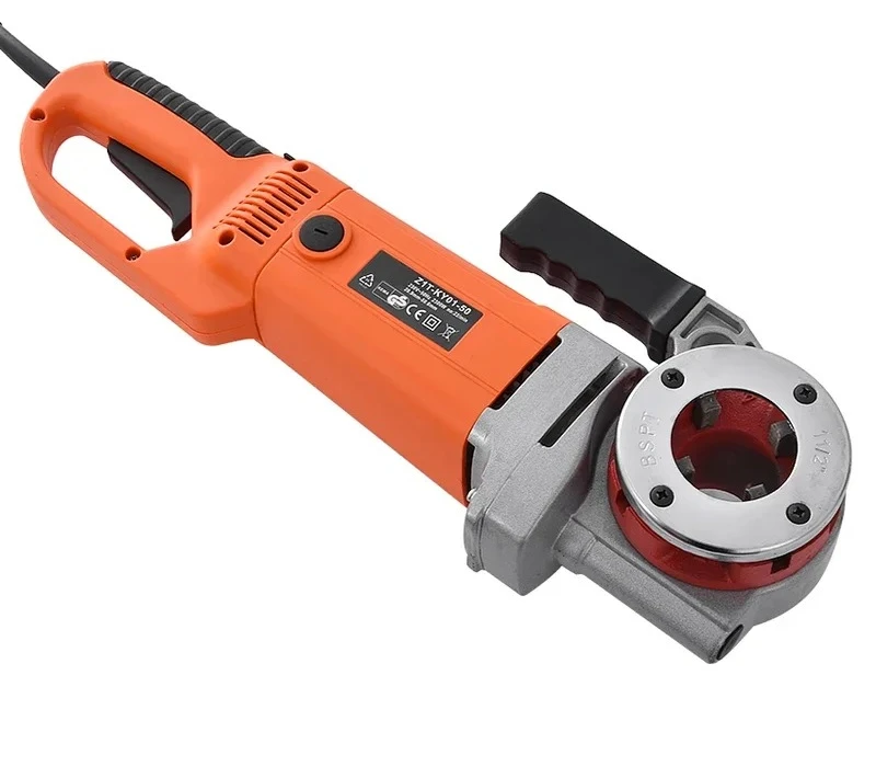 Portable Handheld Electric Pipe Threader 2300W Industrial Pipe Threading Machine With 6 Die Power Tool