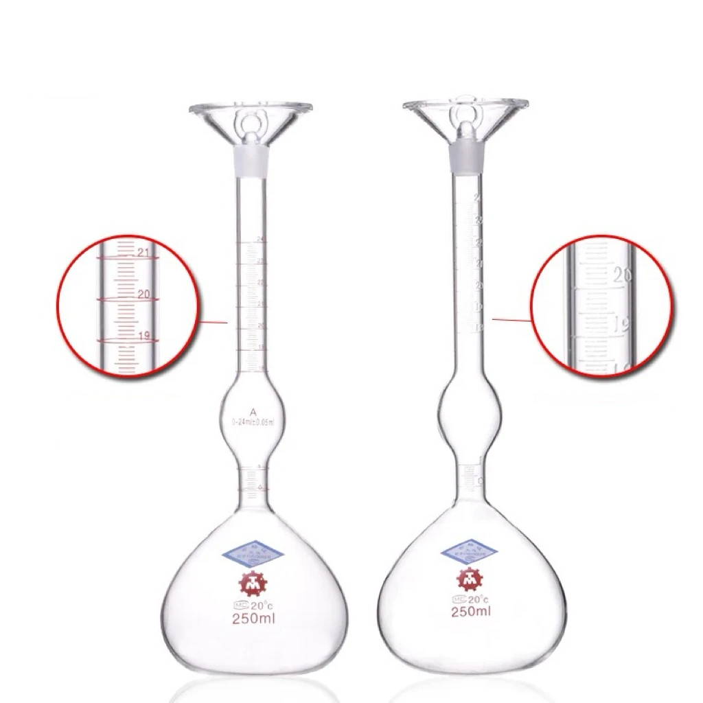 250 ml Le-Pyknometer, Le Chatelier-Flasche, solides Pyknometer 0–24 ml