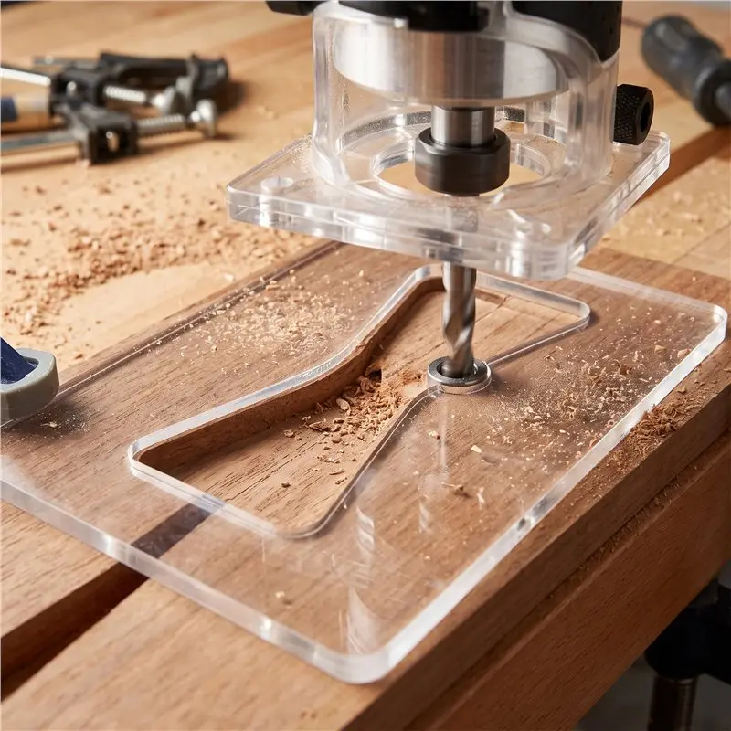 ATTWO-Woodworking Router Template Tools Butterflies Router Template Set Butterflies Template Clear Router Template