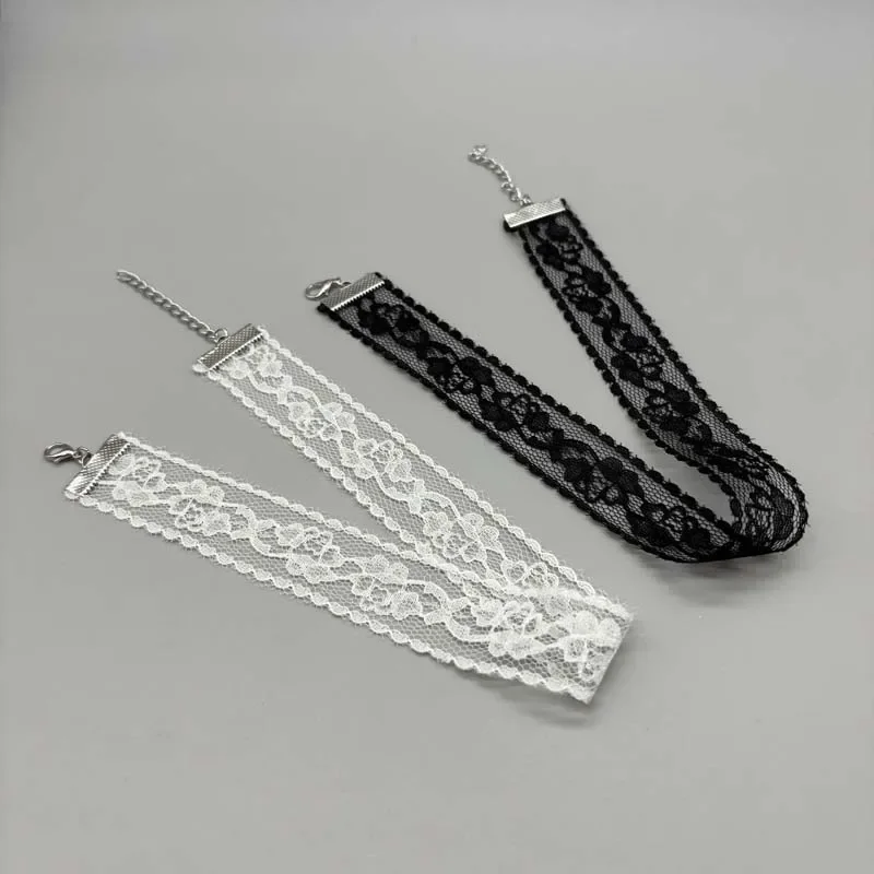 New Black Sexy Lace Flower Necklace for Women Harajuku Gothic Short Choker Collar Necklace Party Female Neck Accessories