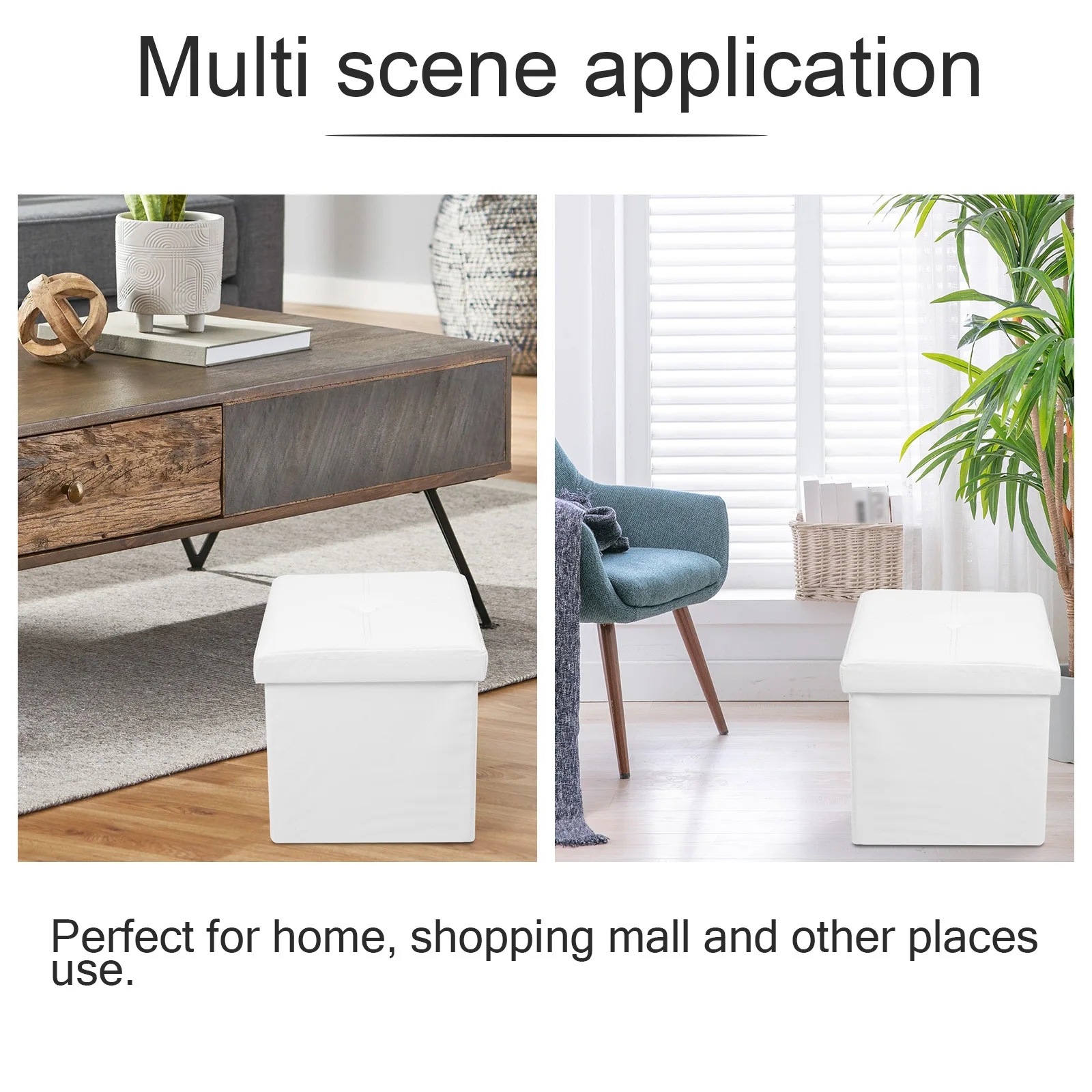 

Folding Beige Storage Cube Lidded Organizer for Clothes Books Room Storage Box Practical Use Toys Organizer