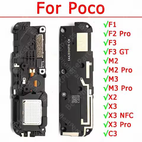 For Xiaomi Pocophone Poco C3 F1 F2 Pro F3 GT M2 M3 X3 NFC Loudspeaker Buzzer Ringer Sound Module Loud Speaker Parts