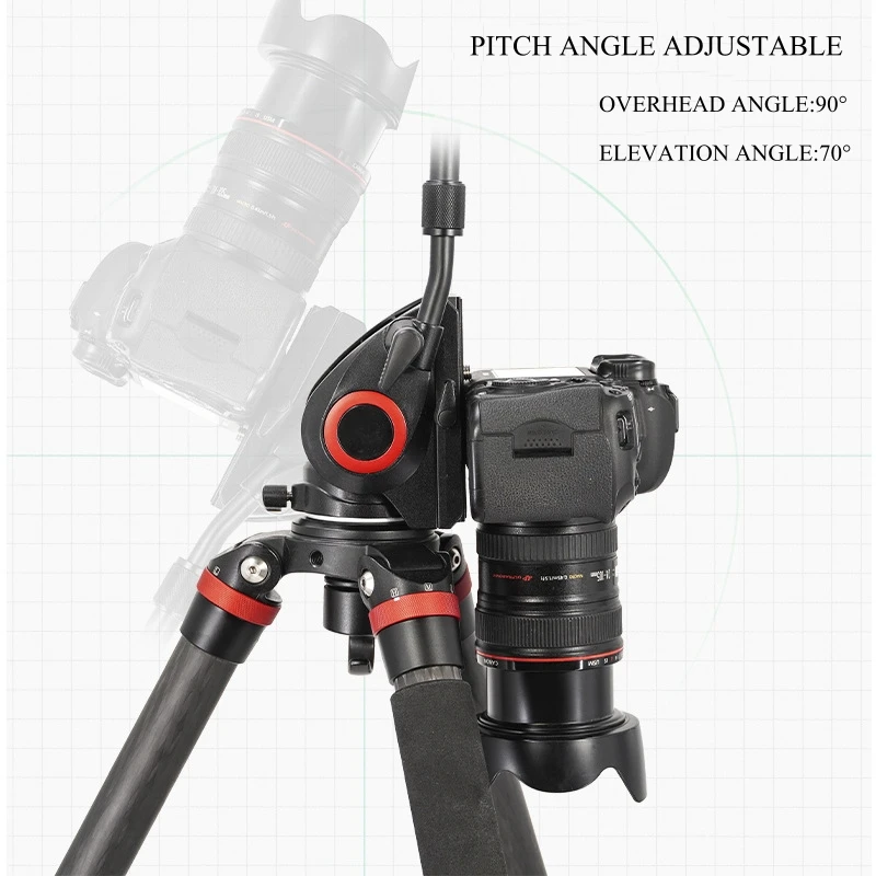 Photography Hydraulic Damping Tripod Head Aluminum Alloy 360 Panoramic Pan-tilt Universal Tripod Monopod Fluid Head