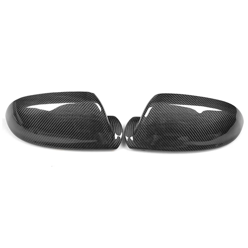 Pair Side Mirror Covers for Audi A8 2013-2017 Carbon Fiber Car Rear view Mirror Caps Original Replacement Without Lane Assist