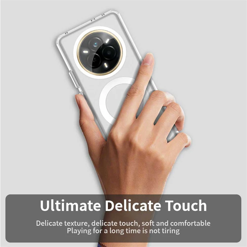 Магнитный матовый чехол для телефона Realme 14 Pro с беспроводной зарядкой Magsafe для Realme 14 Pro Plus чехол Funda Задняя крышка