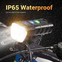 New 6400mAh Bicycle Front Rear Light Set Bike USB Charge Headlight Light MTB Waterproof Taillight LED Lamp Bicycle Accessories