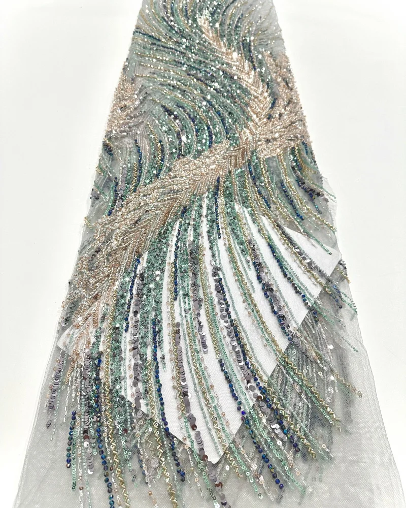 Африканское нигерийское французское сетчатое кружево с бисером и блестками, высокое качество, 2021, кружево с вышивкой и блестками, кружево для свадебных платьев для женщин