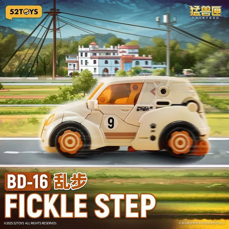 Figurine d'action originale 52toys Beast Box Bd-16 Unlimited Beast Drive Rampage Cat Car Transformation Robot Model Cadeau d'anniversaire
