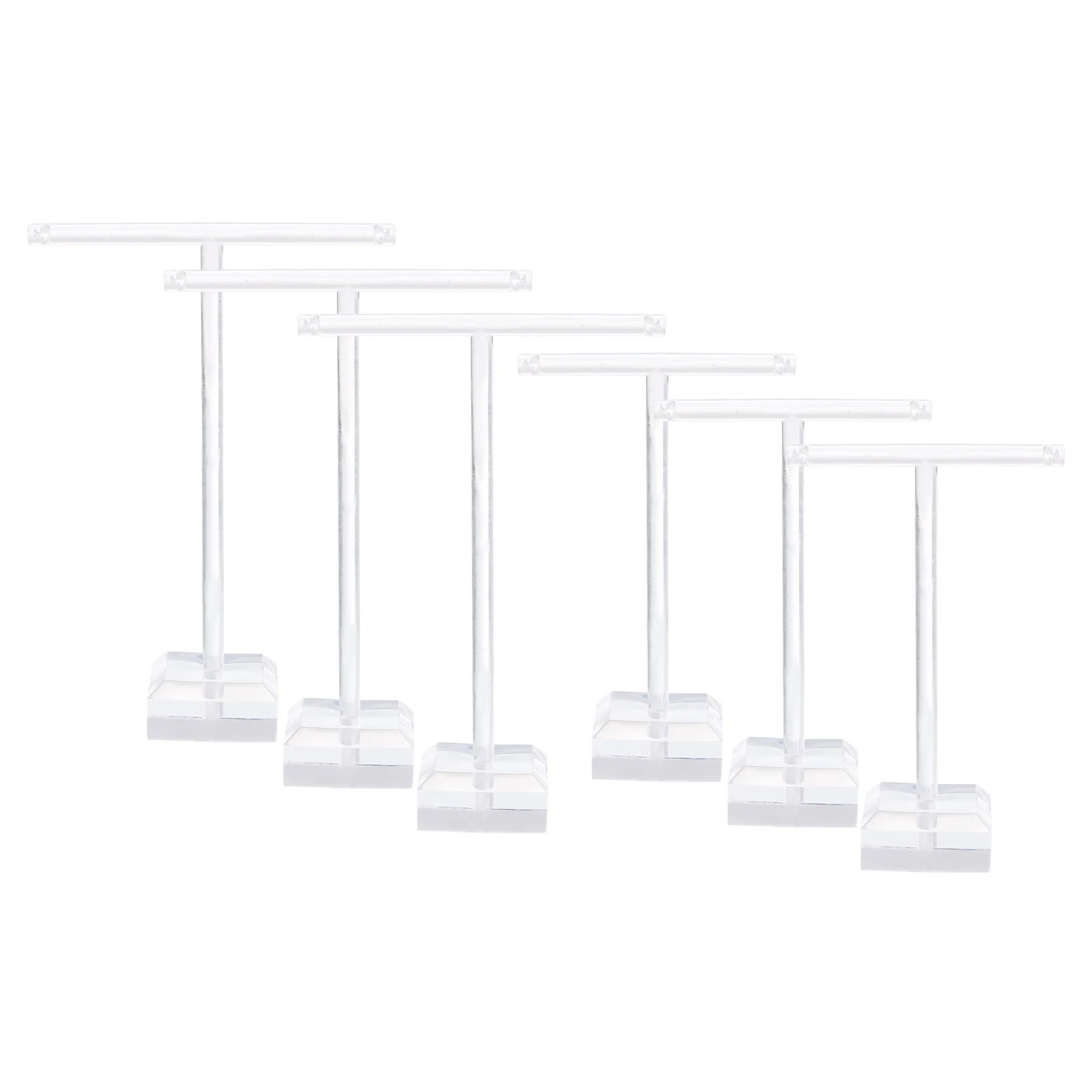2-6pcs Earring Display Stands Earring Holder Earring Stand Storage Organizer Acrylic Necklace T Rack for Jewelry Necklace