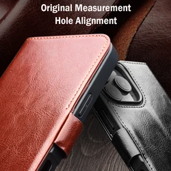 QIALINO Genuine Leather Flip Case for iPhone 16 Plus Handmade Fashion Cover with Card Slots for iPhone 16 15 14 13 Pro Max/15Pro