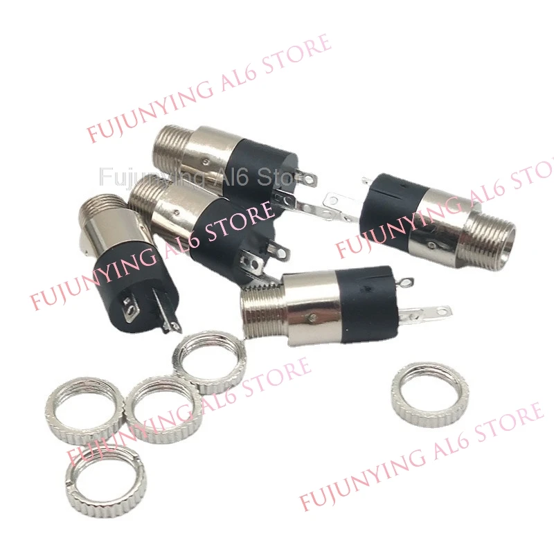 1pcs-10pcs Stereo Sound Pj-392 Headphone Jack 3.5mm Audio Female Plug Straight Plug 3 Foot Vertical Dual channel Connector A6