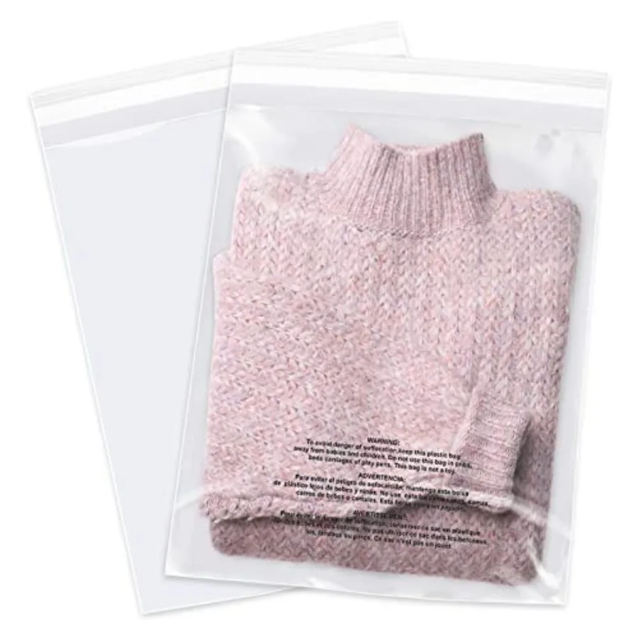 

20 шт. 12 x 15 дюймов Предупреждение об успехе Самозапечатывающиеся прозрачные пластиковые полиэтиленовые пакеты 1,6 миль Постоянный клей