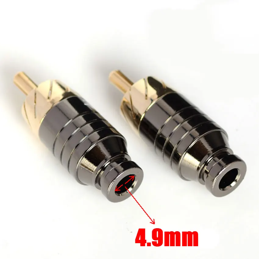 Luxury Soldering RCA Plug Jack Connector Speaker Audio Output/Input Adapter Plug Gold plated Earphone connector jack