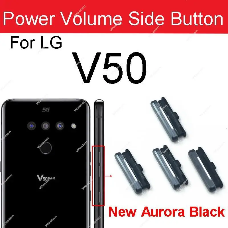 4PCS/lot For LG V50 V50S V60 Power Volume Side Buttons On Off Power Volume Small Side Keys Parts