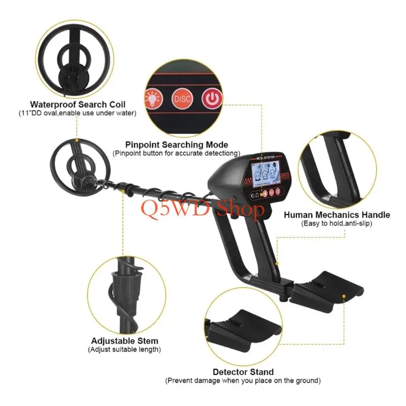 Q5WD Sensitivity Control Treasure Finder For Outdoor Exploration And Archaeology