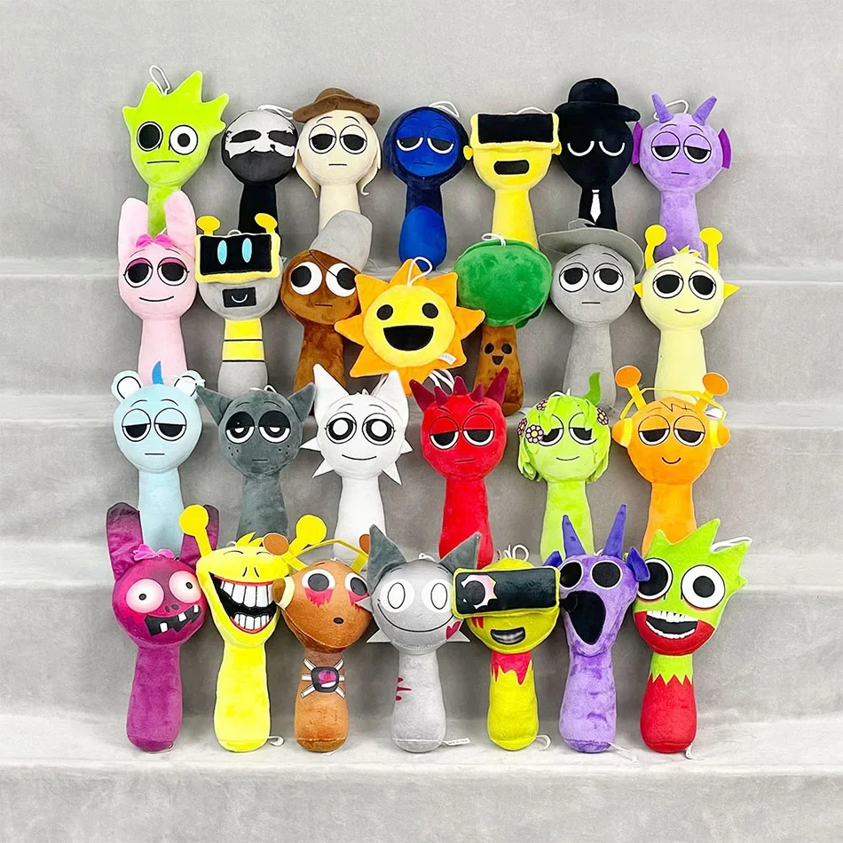 New 20cm Incredibox Sprunki Cute Figure Plushie Sprunki Soft Plush Cartoon Game Dolls Pillow Kid Stuffed Christmas Birthday Gift