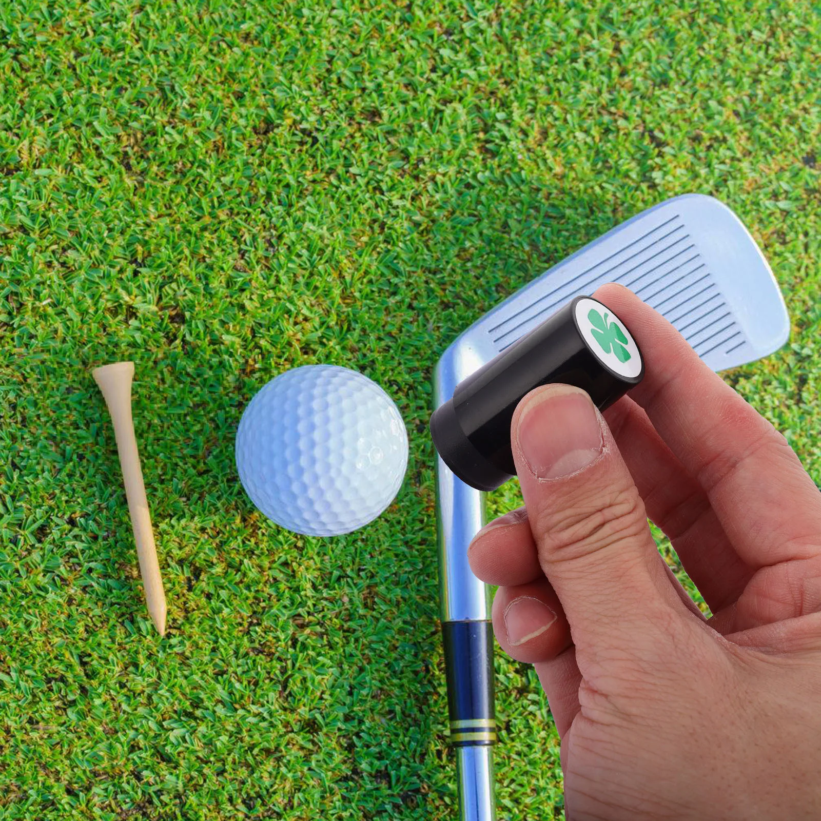 

Self-Inking Golf Ball Stamper Durable Plastic Elegant Design Portable Lightweight Variety Patterns Versatile Golf Markers