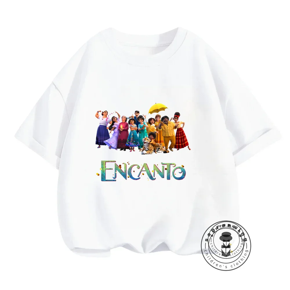 

Chic Disney Encanto Summer Gear Charming O-Neck T-Shirts Fashion Cartoon Artwork for Kids Outdoor Activities in the Warm Season