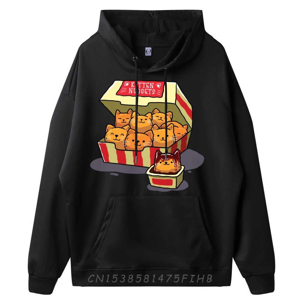 Nuggets Food Pun Cat Mens Clothing Anime Normal New In Hoodies & Sweatshirts Christmas Sweater