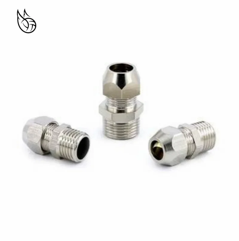 

1/8" 1/4" 3/8" 1/2" BSP Male Thread 4 6 8 10 12 14 16mm OD Tube brass Ferrule Tube Compression Fitting Connector