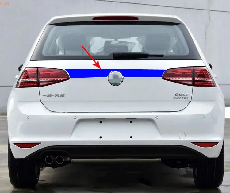 

For Volkswagen Golf 7 2014-2019 stainless steel rear trunk door decorative strip Rear trim strip protection car accessories