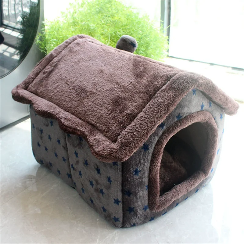 

Foldable luxury pet house with detachable mat for winter warmth dog cave sofa pet bed house suitable for small medium-sized pets