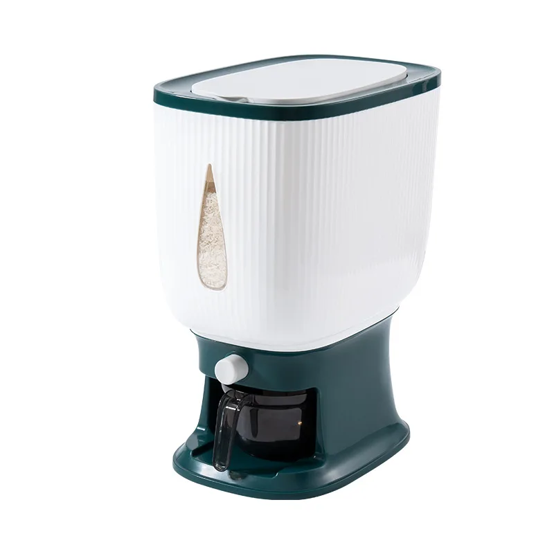 

Light luxury sealed rice bucket Large capacity rice bucket Press type plastic rice storage bucket Kitchen household