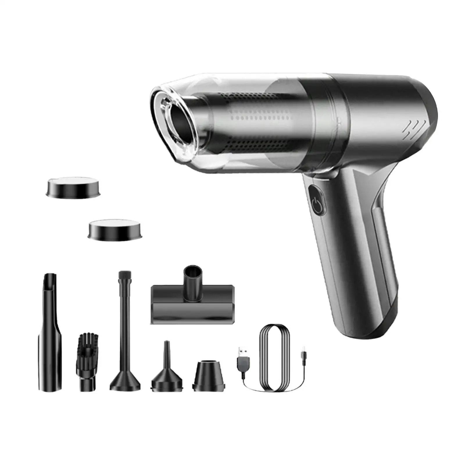 مكنسة كهربائية محمولة لاسلكية، شفط 12000 باسكال، مكنسة كهربائية محمولة باليد مع 500 مل