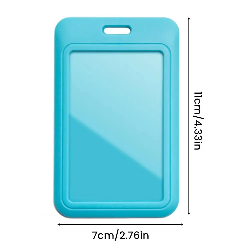 Sliding Badge Holder Vertical Hard Plastic Case Clear Card Protector Pouch for ID Credit Cards Proximity Key Cards Driver's Pass