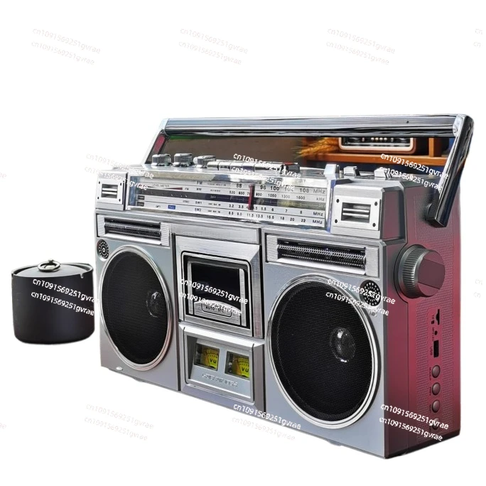 Retro Nostalgic Stereo Two Channel Tape Cassette Machine Radio Recorder Recorder Bluetooth Card