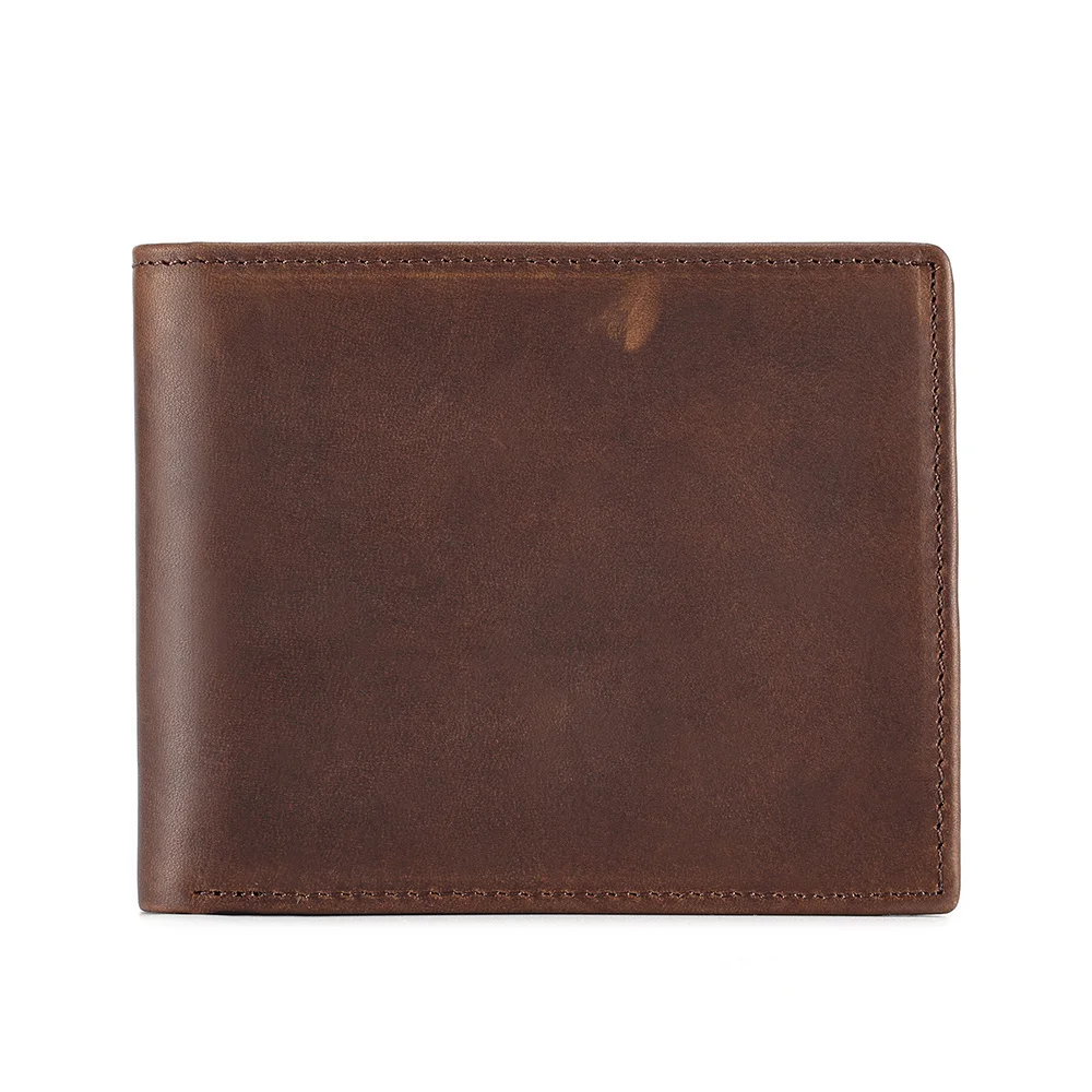 Genuine Leather Men Wallets with Card Holders High Quality RFID Blocking Purse Male Casual Cowhide Short Walet New