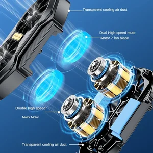 FS01 مروحة مزدوجة للهاتف المحمول ، مبرد عالمي قابل لإعادة الشحن ، عمر طويل ، منفاخ هواء أعلى 6 مبيعات تبريد المياه الهاتف الخليوي - No3