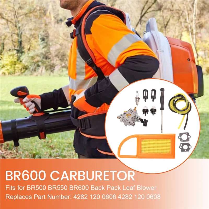 

BR 600 Carburetor Air Filter Fuel Carb Repower Kit For Stihl BR500 BR550 BR600 Backpack Blower Leaf Blower Parts-A99D