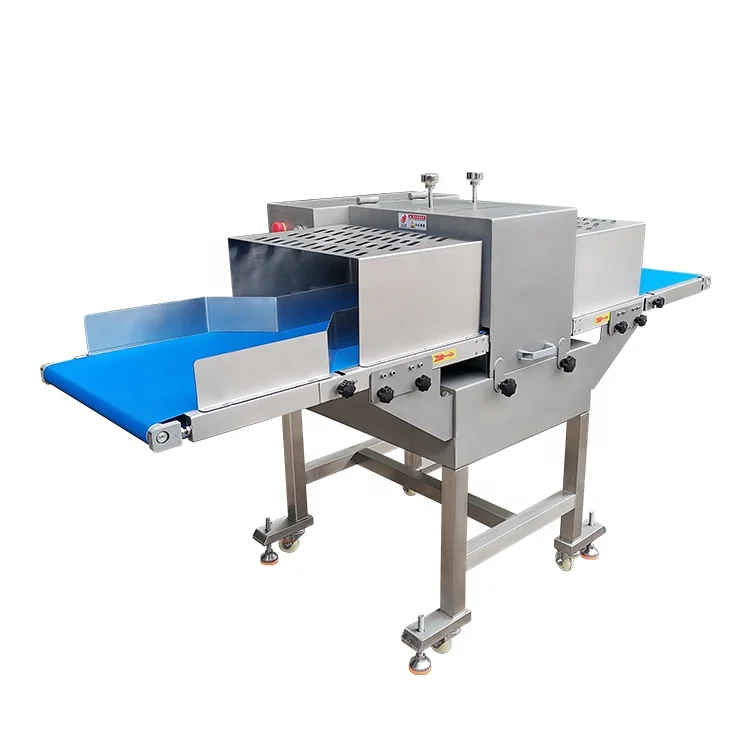 Stainless steel belt conveyor Chicken Breast Filleting Machine small chicken breast horizontal Steak Bacon fresh meat slicer