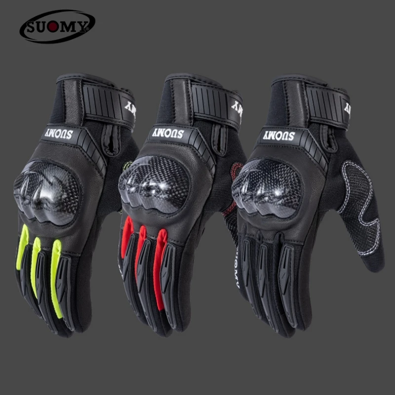 

Newest M-2XL SUOMY Summer Breathable Motorcycle Gloves Men Outdoor Sports Bike Riding Motocross Wear-resistant Motorbike Gloves