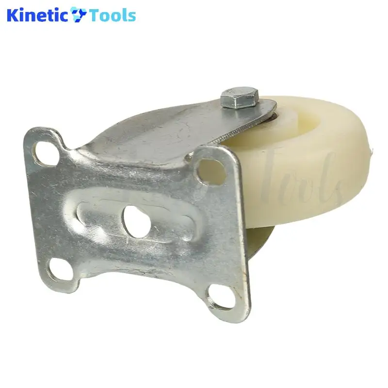

4 Inch Universal Swivel Casters - White PP Nylon Dual Roller Wheel for Platform Trolley & Home Fixed/Swivel Furniture