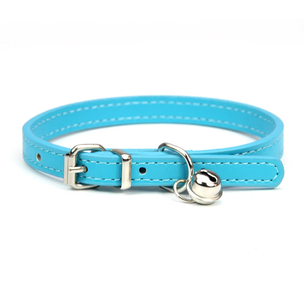 Cat Collar with Bell Adjustable Non Breakaway Kitten Collars for Girl Boy Indoor Small Dog