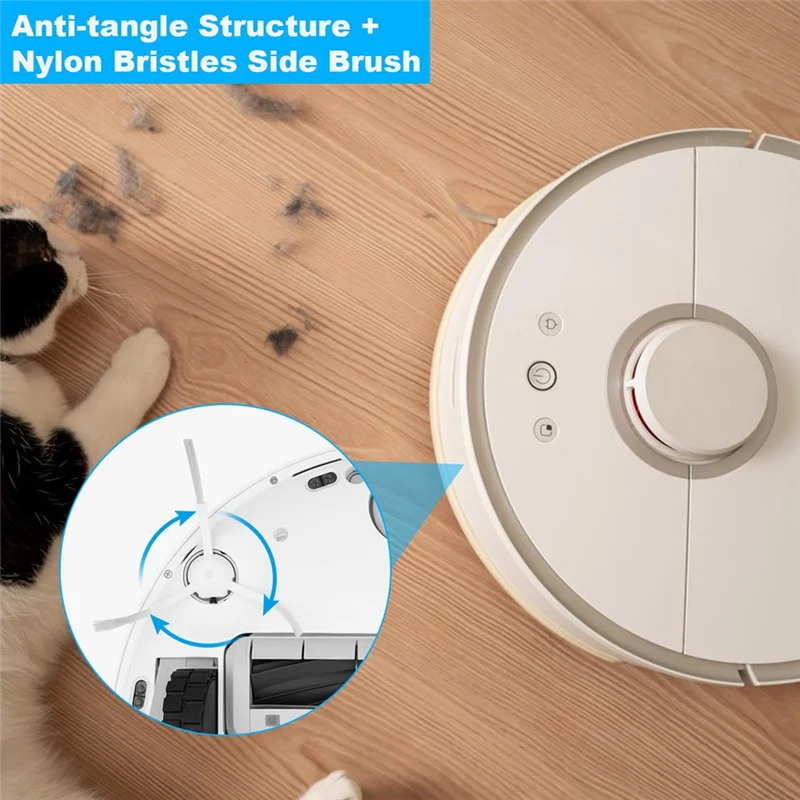 ABUD-part Kit Aksesori untuk Ecovacs Deepot T20 Omni/T20/T20 Max/T20 Pro Robot Penyedot Debu Filter HEPA Sikat Samping Kain Pel