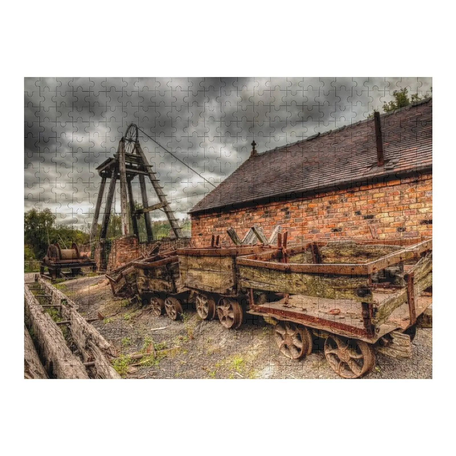 

Victorian Coal Mine England Jigsaw Puzzle Custom Child Gift Custom Jigsaw Wooden Name Custom Personalized Puzzle