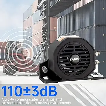 

12V-48V DC Car Reverse Alarm Truck Back up Alarm 110dB Horn Heavy-Duty Backup Warning Reversing Warning Alarms Waterproof Back U