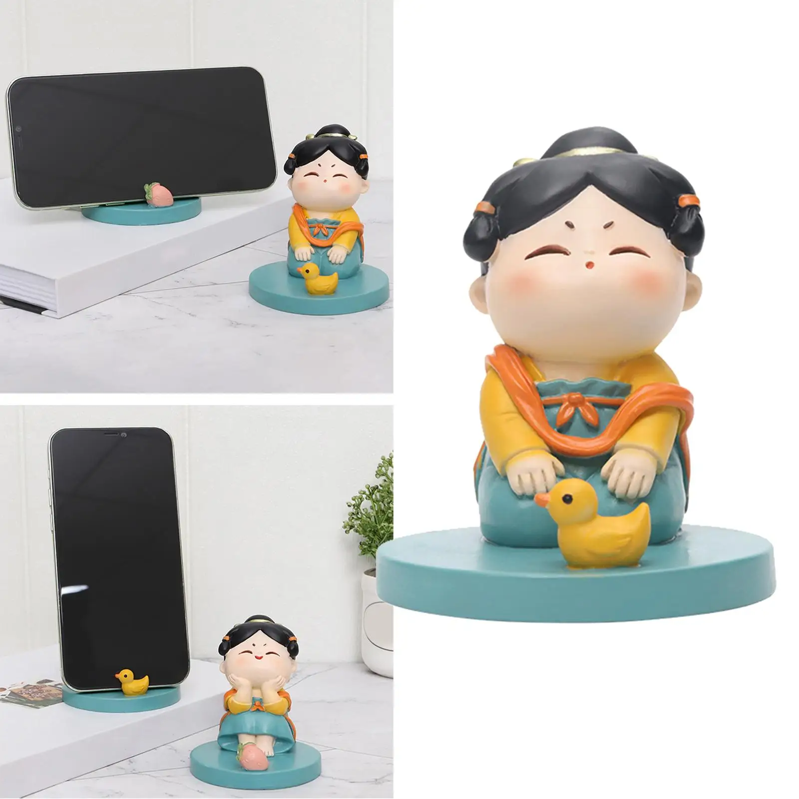 Phone Holder Office Living Room Car Desktop Resin phone Figurine Stand Support Bracket  Standing