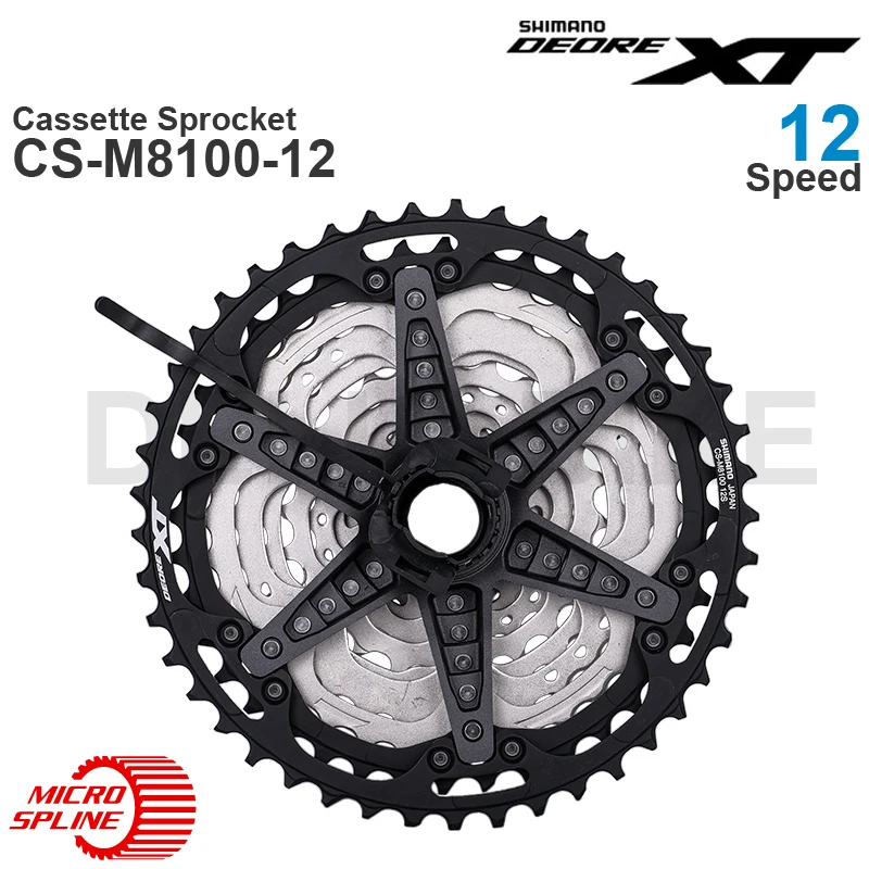 SHIMANO DEORE XT CS-M8100 Cassette Sprocket M8100 Freewheel Cogs Mountain Bike MTB 12-Speed 10-51T M8100 Cassette Sprocket