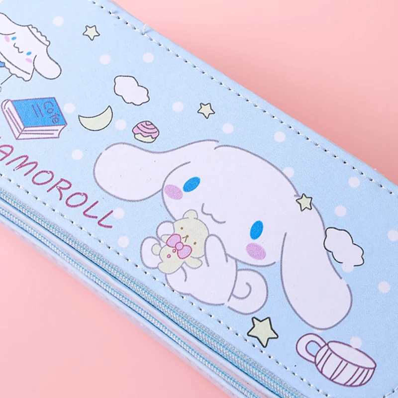 Imagem -05 - Estojo de Lápis Sanrio Grande Capacidade Cinnamoroll Kuromi Olá Kitty Melody Bolsa Papelaria Bolsa Material Escolar