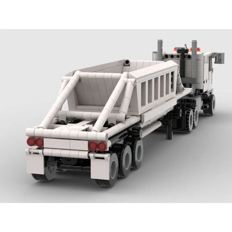 

MOC-173238 Classic Cargo Hopper Trailer Building Block Model, 1129 Parts, Birthday and Christmas Toy for Boys and Children