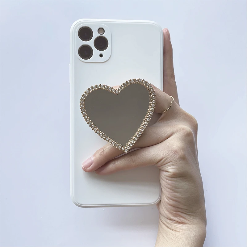 Niedliche Herzspiegel-Griff-Tok-Halterung für iPhone 16 15, Samsung, universelles Handy-Zubehör, Handy-Halter, Griff-Tok-Ständer – Detail 6