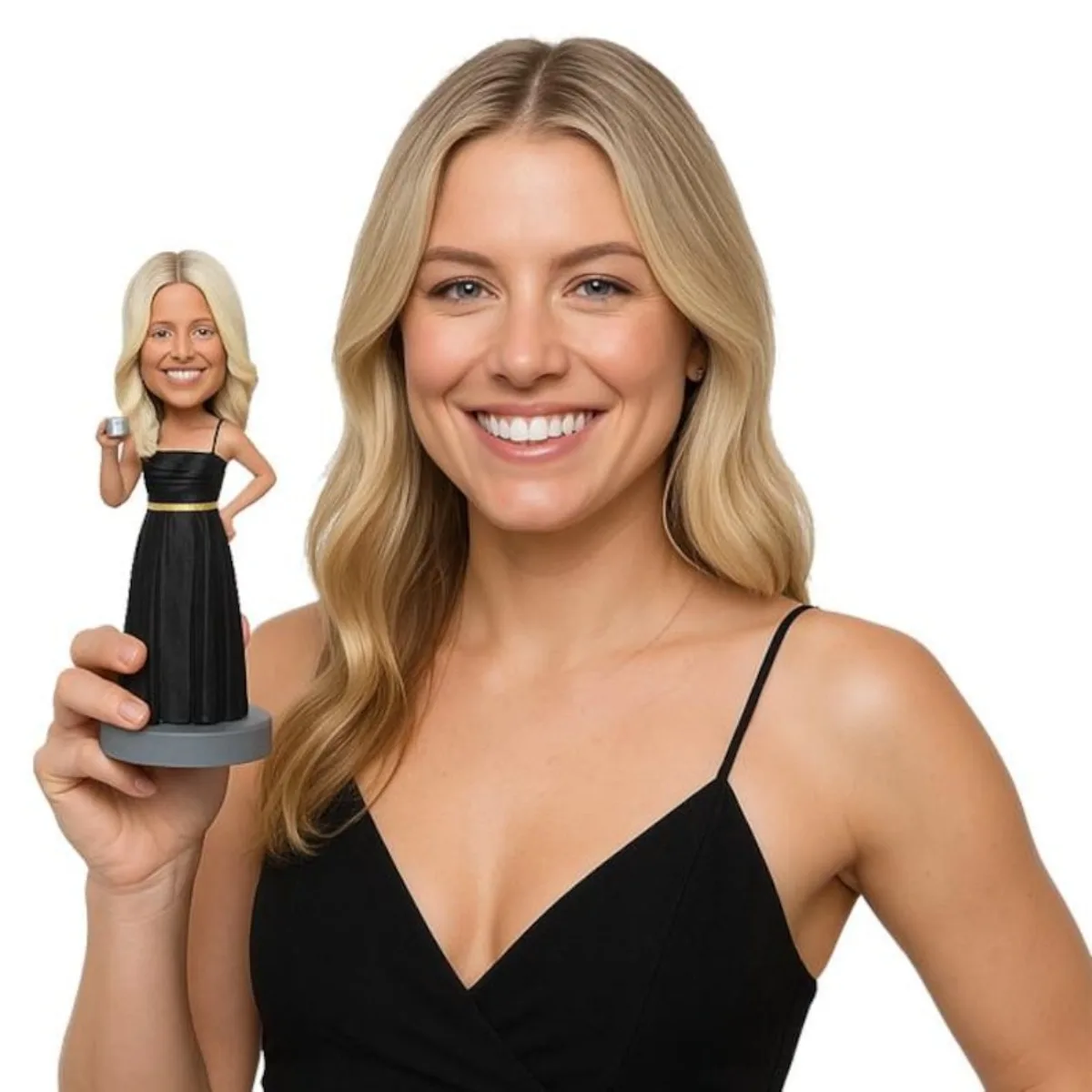 

Персонализированная фигурка-бобблхед из фотографии, ручная работа из глины, уникальный 3D-подарок для близких