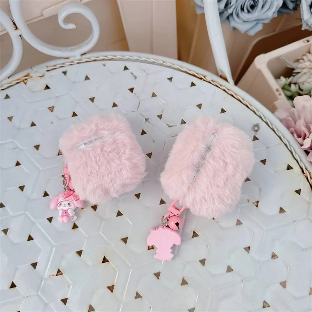 جراب سماعة أذن لسماعات AirPods Pro ، كرتون لطيف ، دور أنيمي ، لحن ، حافظات سماعات أذن لسماعات Air Pods 1 ، 2 ، 3 ، غطاء واقي ناعم من القطيفة